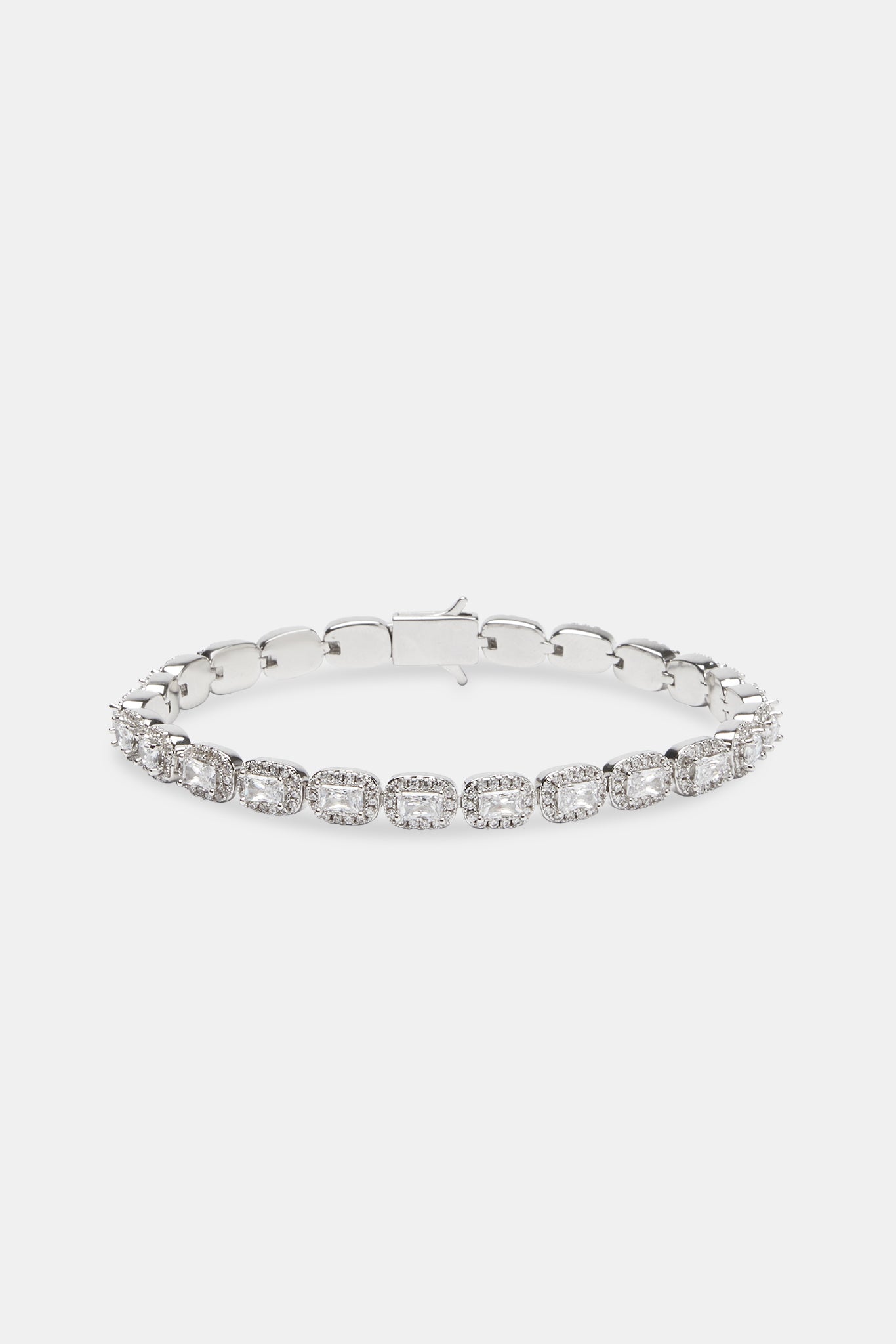 Rechteckiges Cluster-Tennisarmband